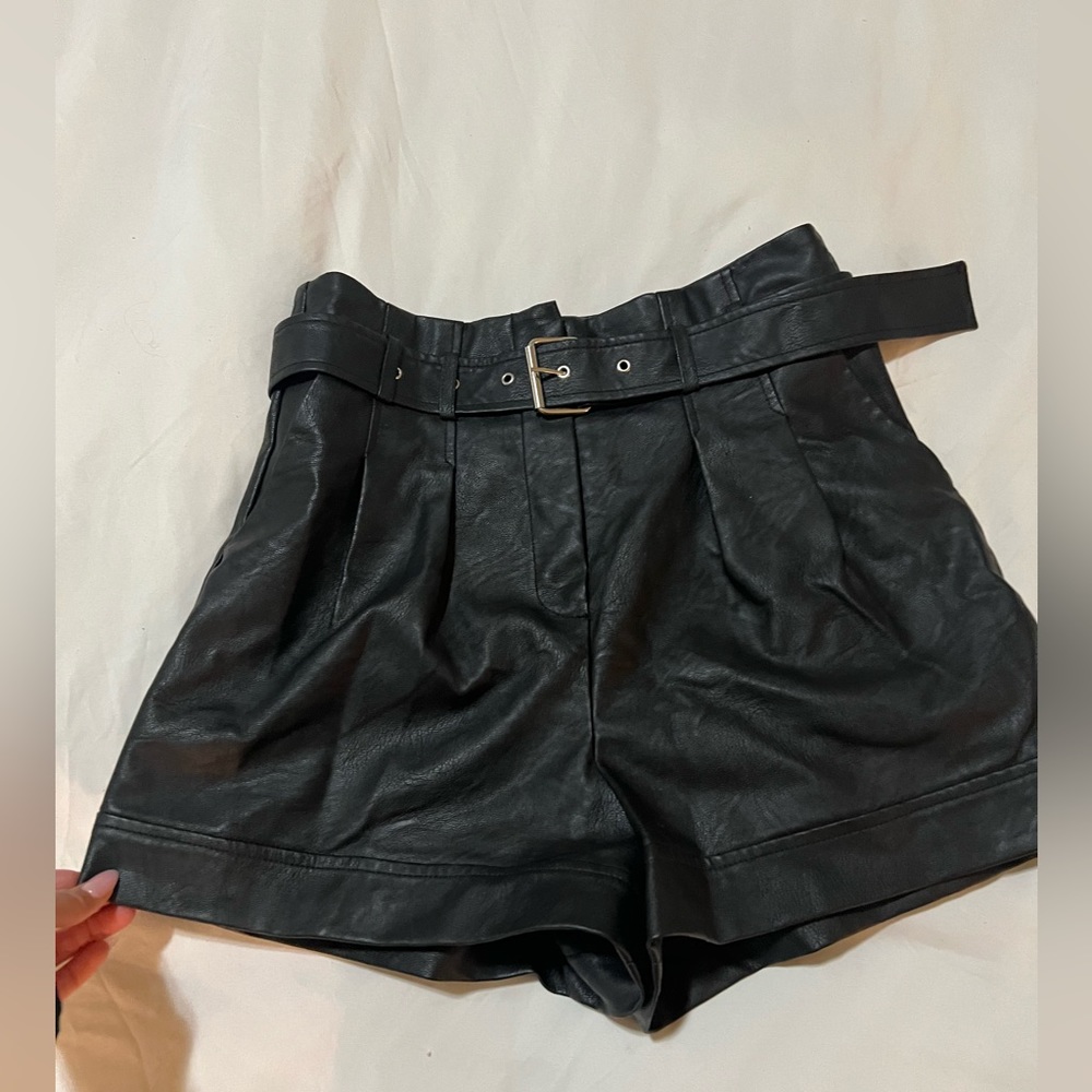 Top shop Faux leather shorts